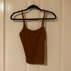 Square Neck Spaghetti strap cropped tank